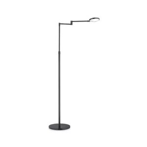 Stojacia LED lampa Caro, 1-plameňová, čierna