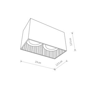 Downlight Groove, 2-plameňové, biela