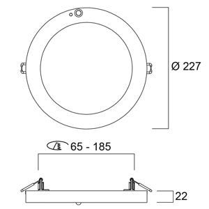 Sylvania Start 5in1 LED DL zapustené/nadstavba PIR