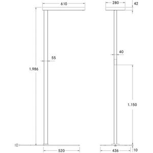 BRUMBERG Mikol LED stojacia lampa nepriamy