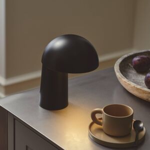 LED dobíjacia stolová lampa Faye Prenosná, čierna, stmievateľná, USB