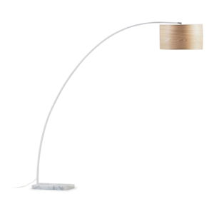 Stojacia lampa v prírodnej farbe s textilným tienidlom (výška  210 cm) Chop – Kave Home