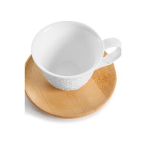 Hnedé porcelánové/bambusové šálky v sade 2 ks na espresso 0.1 l Flo - Bambum