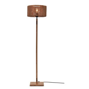 Stojacia lampa s tienidlom z juty v prírodnej farbe (výška 126 cm) Iguazu – Good&Mojo