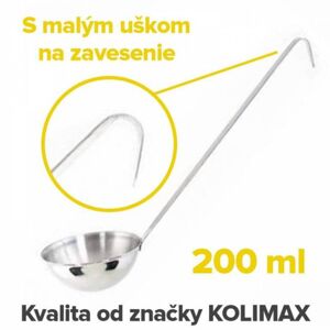 KOLIMAX ČR Nerezová kuchynská naberačka 10 cm/200 ml, dĺžka 35 cm, Kolimax