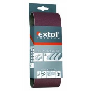 EXTOL PREMIUM Brusný pás korund 533x76mm P100 3ks/bal