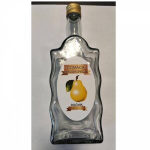 Kinekus Sklenená fľaša, 500 ml, hranatá, HRUŠKOVICA, s uzáverom na závit, kláštorná
