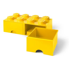 Žltý úložný box s dvoma zásuvkami LEGO®