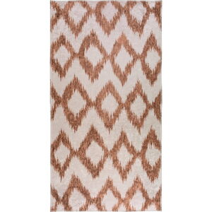 Bielo-oranžový umývateľný koberec 80x150 cm - Vitaus