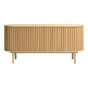 Nízka komoda v dekore duba v prírodnej farbe 160x73 cm Carno – Unique Furniture