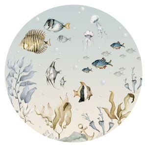 Detská samolepka na stenu 150x150 cm Sea World in a Circle – Dekornik