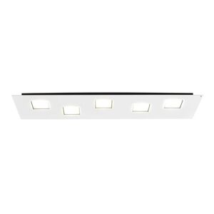 Fabbian Quarter biele stropné LED svetlo 5-pl.