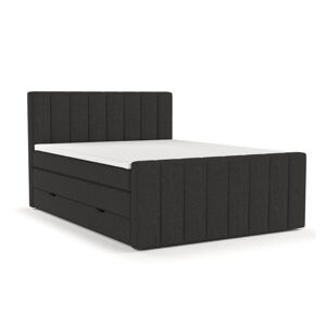 Čierna boxspring posteľ s úložným priestorom 180x200 cm Ruby – Maison de Rêve