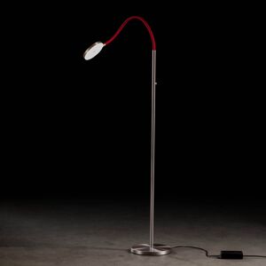 Holtkötter Flex S LED stojacia lampa hliník matný/červený