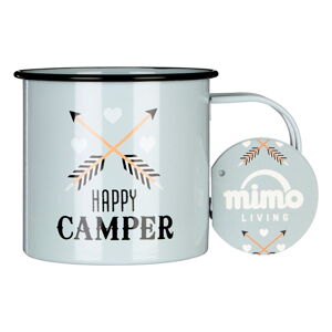 Smaltovaný hrnček Premier Housewares Happy Camper, 350 ml