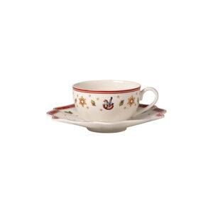 Biely porcelánový hrnček s tanierikom s vianočným motívom Villeroy & Boch, 0,3 l