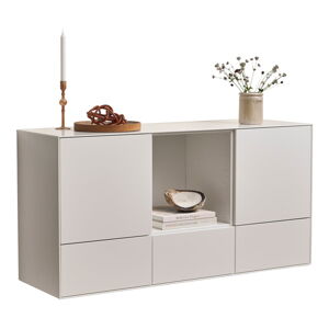 Biela nízka závesná komoda 135x68 cm Edge by Hammel – Hammel Furniture