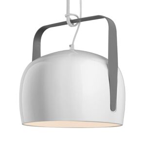 Karman Bag biela závesná lampa, Ø 32 cm, hladká