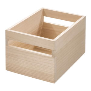 Úložný box z dreva paulownia iDesign Eco Handled, 19 x 25,4 cm