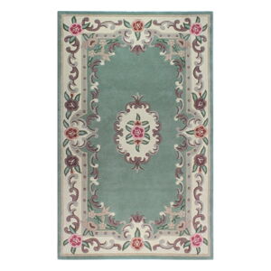 Zelený vlnený koberec Flair Rugs Aubusson, 75 × 150 cm