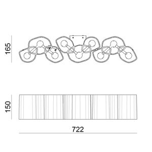 Nástenné LED Honey 72,2 cm, stmievateľné