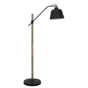 Čierna stojacia lampa (výška 153 cm) Banu - Light & Living