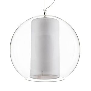 Modo Luce Bolla závesná lampa látka biela Ø 40cm