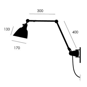 midgard modular TYP 505 nástenné 85 cm čierna