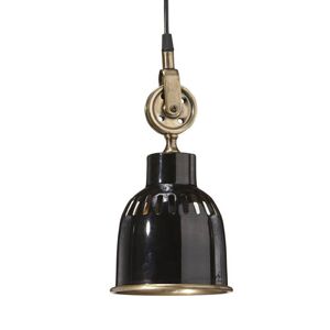 PR Home Cleveland závesná lampa 14cm čierna/mosadz