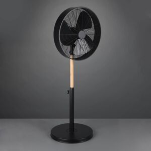 Stojaci ventilátor Viking čierny s dreveným prvkom