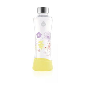 Žltá sklenená fľaša Equa flowerhead Daisy, 550 ml