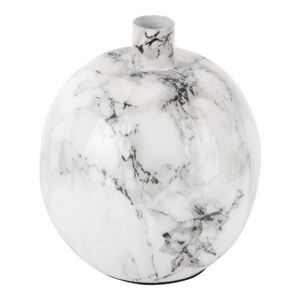 Bielo-čierny železný svietnik PT LIVING Marble, výška 15 cm