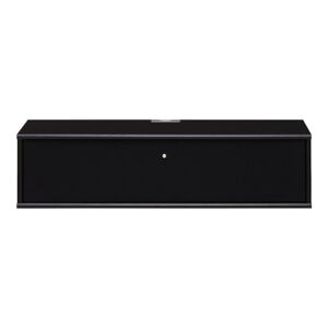 Čierny TV stolík v dekore jaseňa 89x22 cm Mistral – Hammel Furniture