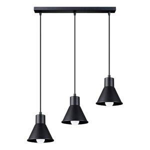 Čierne závesné svietidlo s kovovým tienidlom 45x14 cm Martina - Nice Lamps