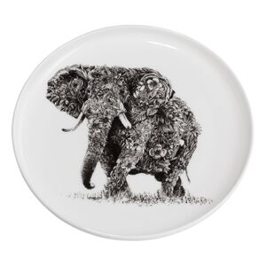 Biely porcelánový tanier Maxwell & Williams Marini Ferlazzo Elephant, ø 20 cm