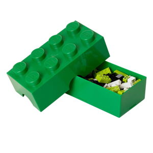 Tmavozelený desiatový box LEGO®