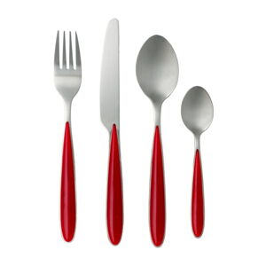 16-dielna sada príborov s červenou rukoväťou Brandani Cutlery