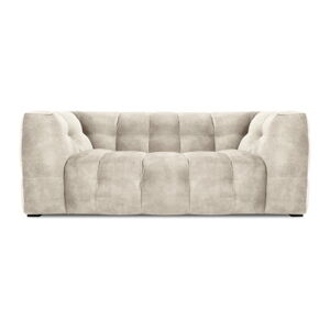 Béžová zamatová pohovka Windsor & Co Sofas Vesta, 208 cm