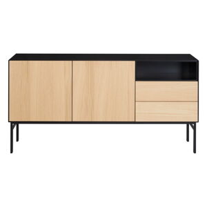 Čierna nízka komoda v dekore duba 180x89 cm Edge by Hammel - Hammel Furniture