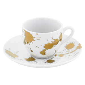 Biele/v zlatej farbe porcelánové šálky v súprave 6 ks 50 ml Cinnamon – Villa Altachiara