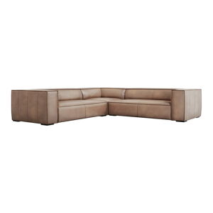 Svetlohnedá kožená rohová pohovka (variabilná) Madame - Windsor & Co Sofas