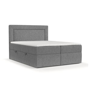 Sivá boxspring posteľ s úložným priestorom 160x200 cm Imagine – Maison de Rêve