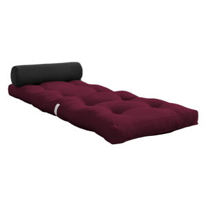 Vínovočervený futónový matrac 70x200 cm Wrap Bordeaux/Dark Grey – Karup Design