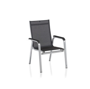 Basic+ Premium D záhradná jedálenská stolička strieborná