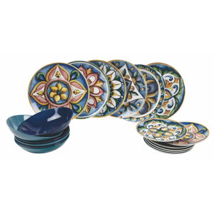 18-dielna súprava porcelánových tanierov VDE Tivoli 1996 Le Maioliche