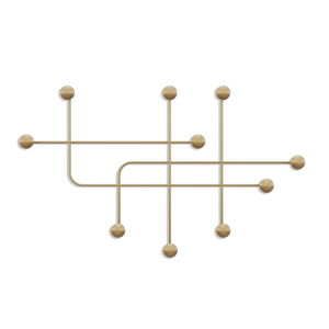 Kovový nástenný vešiak v zlatej farbe Dama – Kalune Design