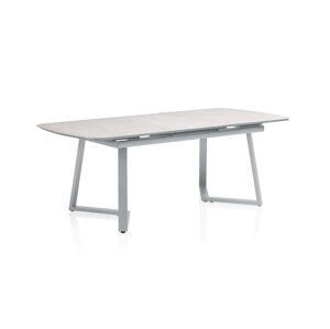 Ceramic rozťahovací stôl strieborný/sivý 160/200x75 cm