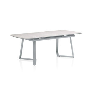 Ceramic rozťahovací stôl strieborný/sivý 200/260x75 cm