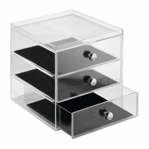 Organizér s 3 zásuvkami iDesign Serwa, výška 18 cm