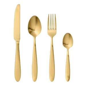 4-dielna súprava príborov v zlatej farbe Bloomingville Cutlery Eleganza